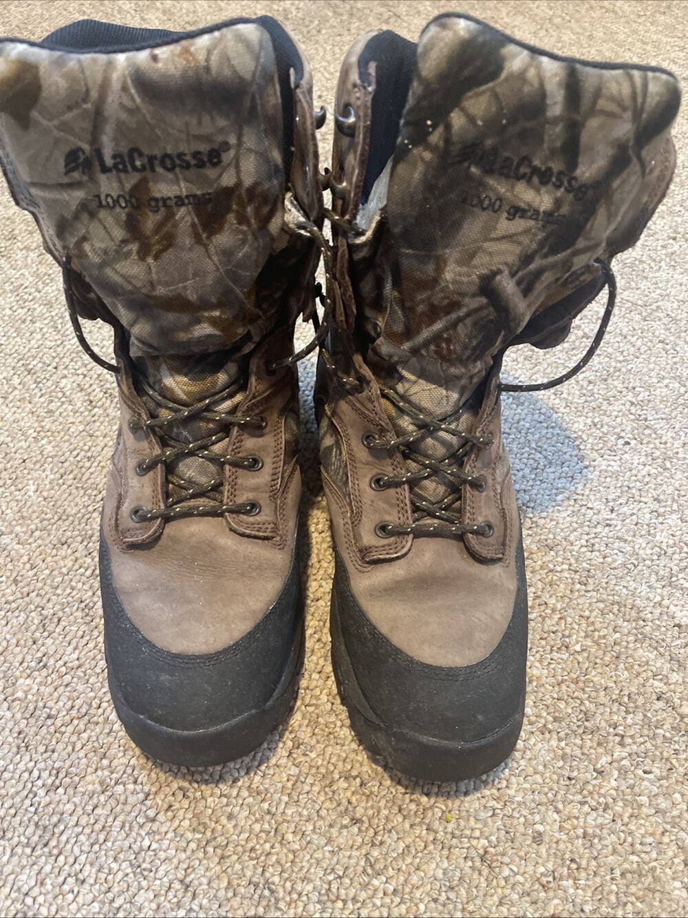 LaCrosse 1000 Gram Road Trip Boots 12” Camo Size Men’s 9